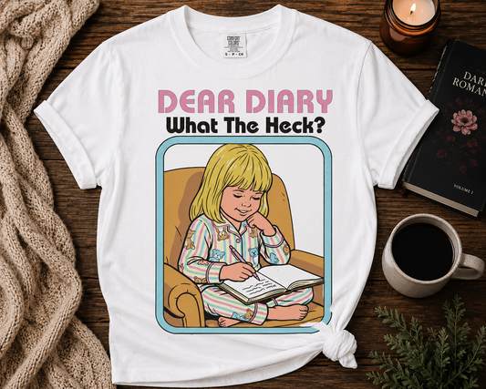 Dear Diary What The Heck Retro Graphic Tee