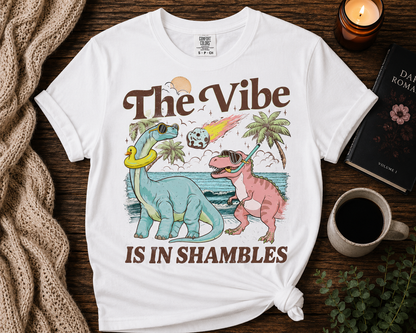 The Vibe Is in Shambles Dinosaur Graphic Tee