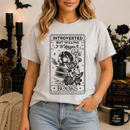 Introverted But Willing to Discuss Books Graphic Tee