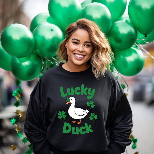🦆🍀 Lucky Duck St. Patrick’s Day Sweatshirt 🍀🦆