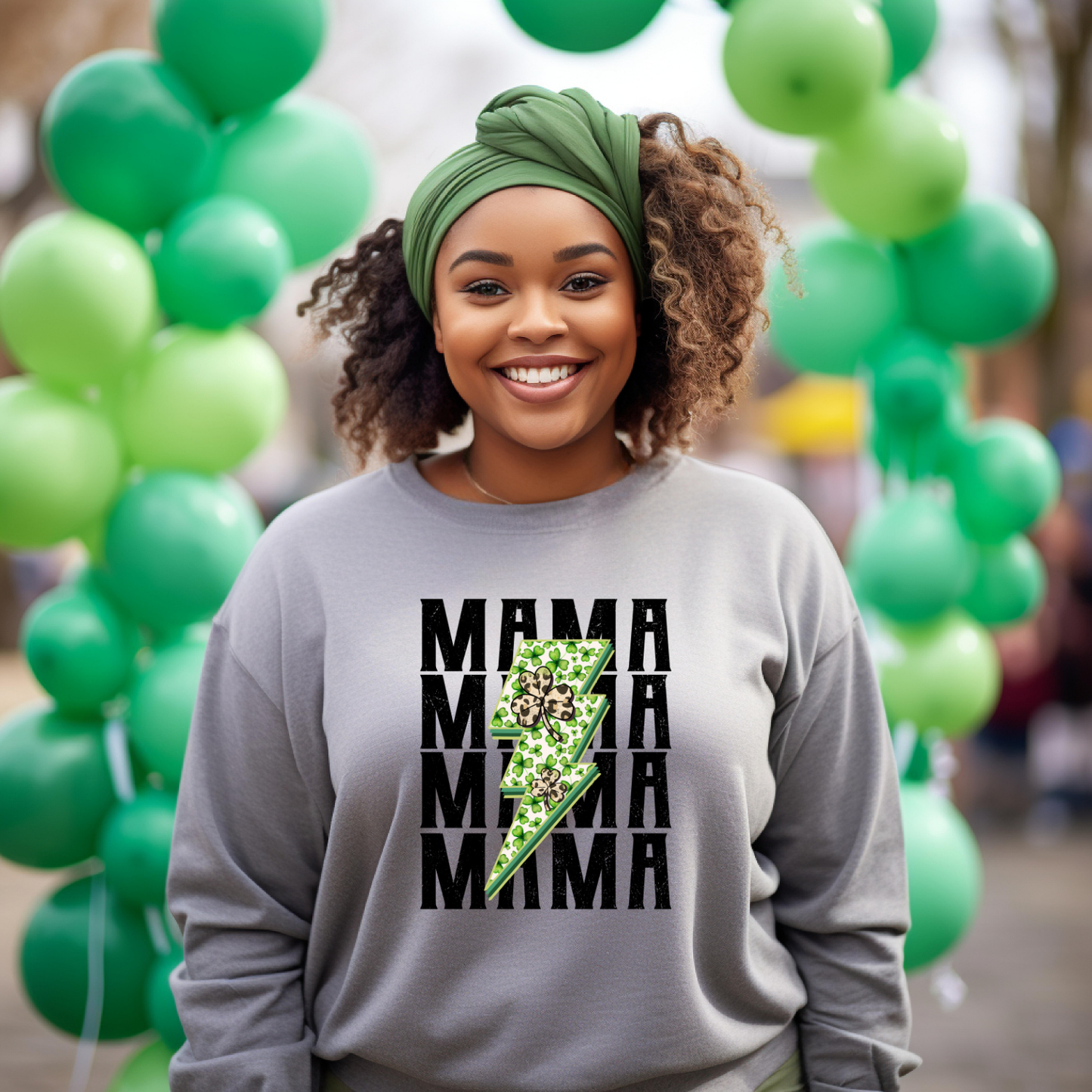 🍀⚡ Lucky Mama Shamrock Crewneck Sweatshirt ⚡🍀