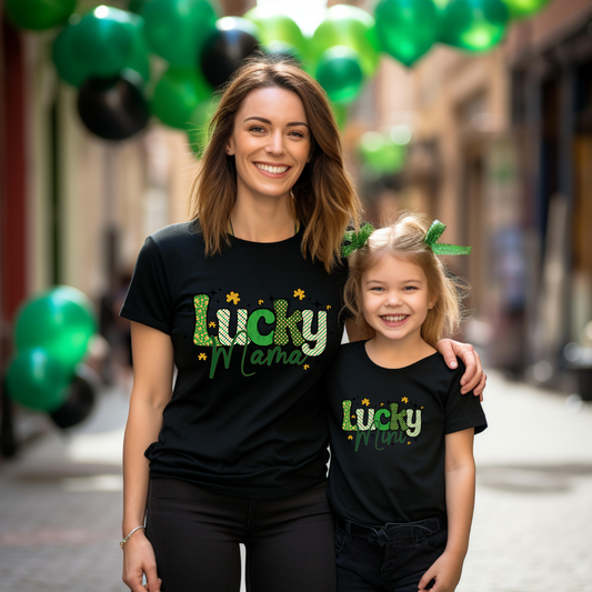 💚🍀 Lucky Mama & Lucky Mini Matching St. Patrick’s Day Shirts 🍀💚
